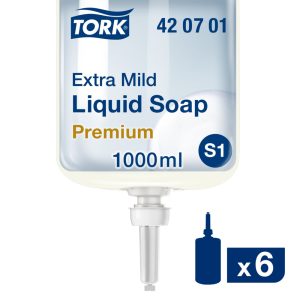 Flytande tvål Tork Sensitive oparfymerad, S1, 1L