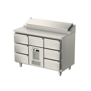 Kallskänksbänk Allthermo monoblock med 7 draglådor GN 1/1
