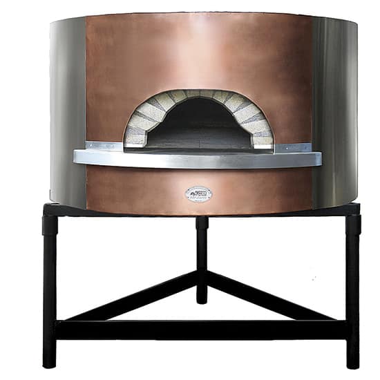 Ved pizzaugn med koppar front, ø 1300 mm, kapacitet 6/7 pizzor