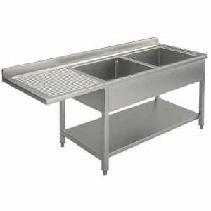 Intmatningsbänk 1800x700mm med dubbel höger ho och underhylla