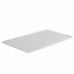 Bakplåt i obelagd aluminium, kanter 45 ° 60×40 Perforerad
