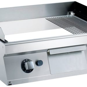 Zanussi Modular Stekhäll, gas. Bänkmodell. 800mm. 2/3 slät, 1/3 räfflad kromhäll