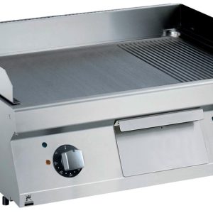 Zanussi Modular Stekhäll, el. Bänkmodell. 800 mm. Slät häll (2/3) och räfflad häll (1/3) sluttande