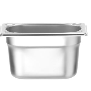 GN-kantin 1/9, Djup 100mm, 1 liter. Mått: 176x108x100mm