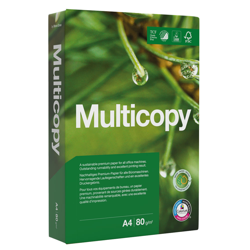 Kopieringspapper Multicopy A4, 100g, 2500 ark/ Låda - Bild 2