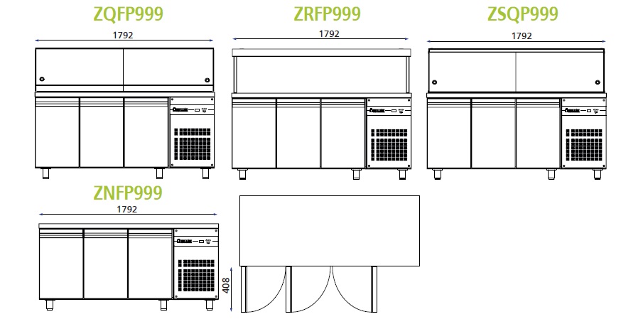 Saladette Inomak med vitrin ZQFP999 R290 - Bild 4