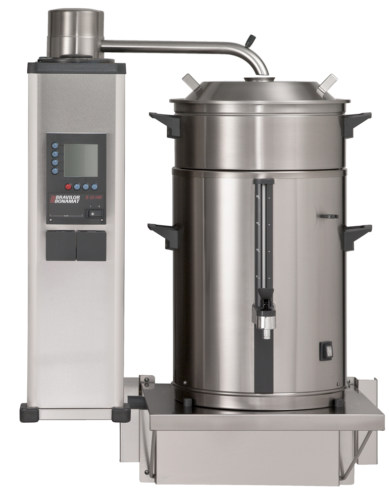 Urnbryggare Bravilor Bonamat B20 W L/R väggmodell med 1 bryggpelare och 1 behållare på 20 liter. 400V